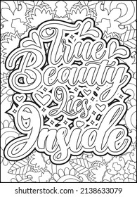 Motivational quotes coloring page. Inspirational quotes coloring page. Affirmative quotes coloring page. Positive quotes coloring page. Good vibes. Motivational swear word. Motivational typography.