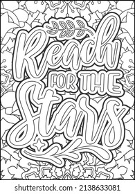 Motivational quotes coloring page. Inspirational quotes coloring page. Affirmative quotes coloring page. Positive quotes coloring page. Good vibes. Motivational swear word. Motivational typography.