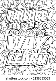 Página de coloreado de citas motivacionales. Una página inspiradora de citas coloreadas. Página de colores de citas afirmativas. Página de coloreado de citas positivas. Buenas vibraciones. Maldición motivacional. Tipografía motivacional.