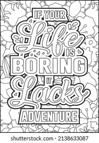 Motivational quotes coloring page. Inspirational quotes coloring page. Affirmative quotes coloring page. Positive quotes coloring page. Good vibes. Motivational swear word. Motivational typography.