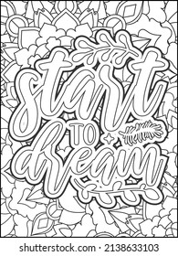 Motivational quotes coloring page. Inspirational quotes coloring page. Affirmative quotes coloring page. Positive quotes coloring page. Good vibes. Motivational swear word. Motivational typography.