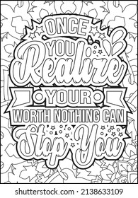 Motivational quotes coloring page. Inspirational quotes coloring page. Affirmative quotes coloring page. Positive quotes coloring page. Good vibes. Motivational swear word. Motivational typography.