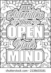 Motivational quotes coloring page. Inspirational quotes coloring page. Affirmative quotes coloring page. Positive quotes coloring page. Good vibes. Motivational swear word. Motivational typography.