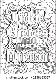 Motivational quotes coloring page. Inspirational quotes coloring page. Affirmative quotes coloring page. Positive quotes coloring page. Good vibes. Motivational swear word. Motivational typography.