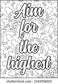 Motivational quotes coloring page. Inspirational quotes coloring page. Affirmative quotes coloring page. Positive quotes coloring page. Good vibes. Motivational swear word. Motivational typography.