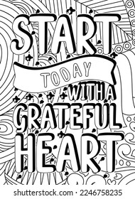 Motivational Quotes Coloring Page, Inspirational Quotes Coloring Page design, Quotes line art design