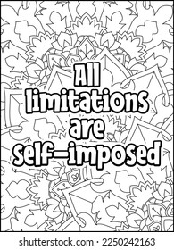 Motivational quotes coloring page. Inspirational quotes coloring page. Affirmative quotes coloring page. Positive quotes coloring page. Good vibes. Motivational swear word. Motivational typography.