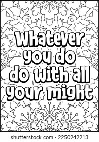 Motivational quotes coloring page. Inspirational quotes coloring page. Affirmative quotes coloring page. Positive quotes coloring page. Good vibes. Motivational swear word. Motivational typography.