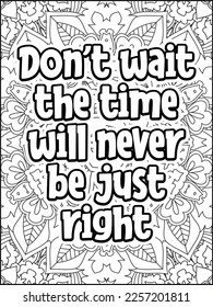 Motivational quotes coloring page. Inspirational quotes coloring page. Affirmative quotes page. Positive quotes coloring page. Good vibes. Swear word typography. Motivational typography.