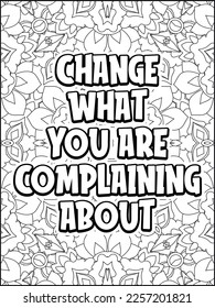 Motivational quotes coloring page. Inspirational quotes coloring page. Affirmative quotes page. Positive quotes coloring page. Good vibes. Swear word typography. Motivational typography.