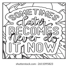 Motivational Quotes Coloring Pages For Adults