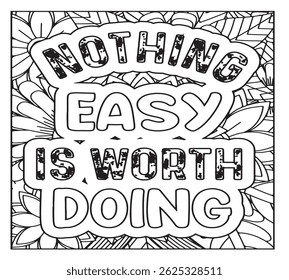 Motivational Quotes Coloring Pages For Adutls