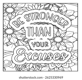 Motivational Quotes Coloring Pages For Adutls