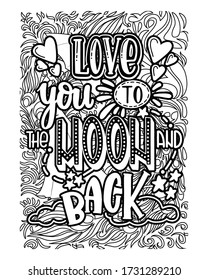 motivational quotes coloring pages design .inspirational words coloring book pages design.valentine's day coloring book design