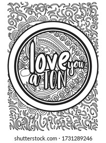 motivational quotes coloring pages design .inspirational words coloring book pages design.valentine's day coloring book design