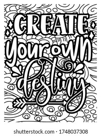 motivational quotes coloring pages design .inspirational words coloring book pages design.	