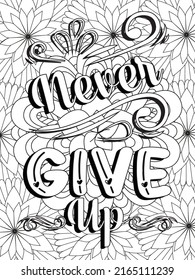 motivational quotes coloring pages design .inspirational words coloring book pages design.