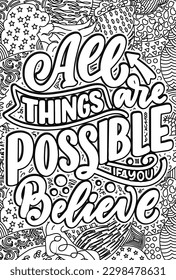 motivational quotes coloring pages design. inspirational words coloring book pages design.  Adult Coloring page design, anxiety relief coloring book for adults. 