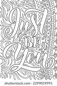 motivational quotes coloring pages design. Woman words coloring book pages design.  Adult Coloring page design, anxiety relief coloring book for adults. 