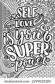 motivational quotes coloring pages design. yourself words coloring book pages design.  Adult Coloring page design, anxiety relief coloring book for adults. 