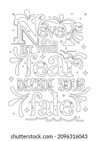 motivational quotes coloring pages. love Quotes coloring page design.