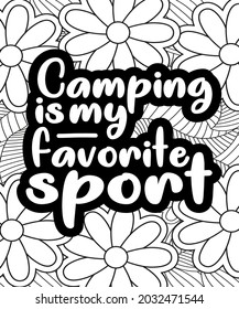 Motivational Quotes Coloring pages. Coloring page for adults and kids. Vector Illustration.
