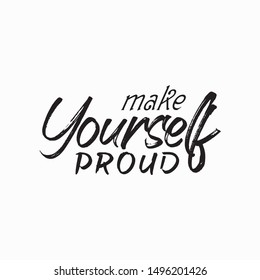 Motivational Quotes Design Vector Brush Typography Stock Vector