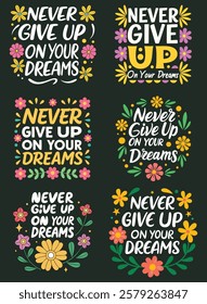 Motivational Quotes with Floral Designs for Positive Vibes