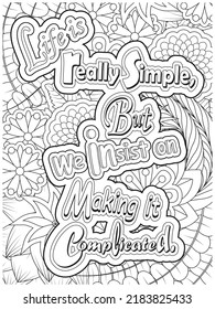 motivational quotes .inspirational words coloring book pages design.