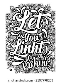 Motivational Quotes Coloring Pages Design Inspirational Stock Vector ...