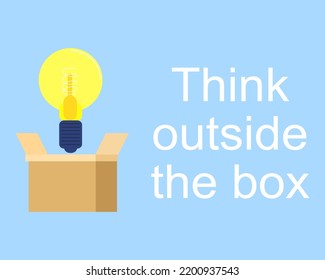 Motivational Quotes Think Outside Box Box Stock Vector (Royalty Free ...