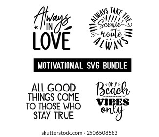 Motivational retro Quotes typography bundle