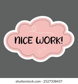 Motivational Short Quotes Sticker Different shape with border