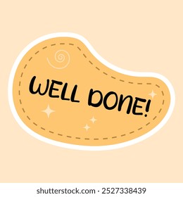 Motivational Short Quotes Sticker Different shape with border