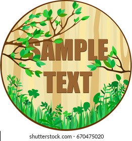 Motivational sign on the forest background with place  for the text