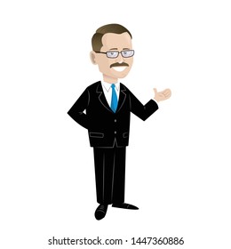 Motivational speaker holding a public speech or presentation