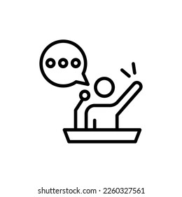 Motivational Speaker icon in vector. Logotype
