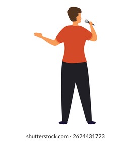Palestrante motivacional está inspirando o público, apresentando uma apresentação cativante