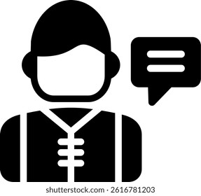 Motivational Speech Glyph Vector Icon Design