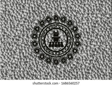 Motivationssprechsymbol in dunklem Symbol oder Emblem mit Blasenhintergrund. Vektorillustration Illustration. Detaillierte Angaben.