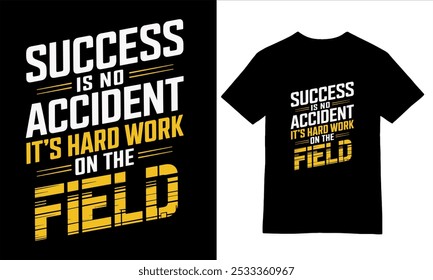 Motivational Sports Typography T-Shirt - Success 