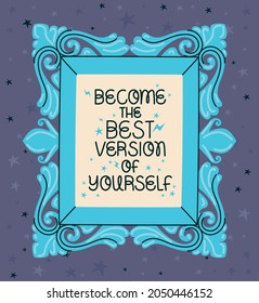 motivational statement icon over white