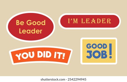 Motivational Stickers Vector EPS Messages for Encouragement and Appreciation Designs