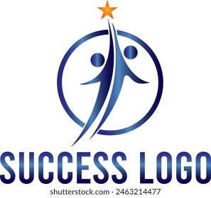 Motivational success vector logo design 