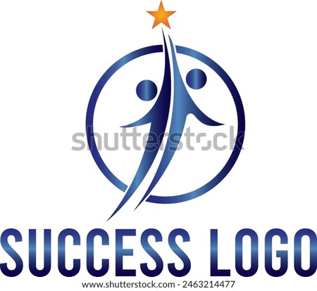 Motivational success vector logo design 
