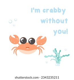 Motivational and support card with sea creatures