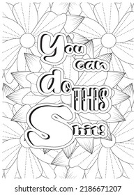 Motivational Swear Word Coloring page.