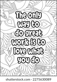 Motivational swear word. Motivational typography. motivational quotes coloring pages design .inspirational words coloring book pages design. Coloring for adults and kids. Vector Illustration