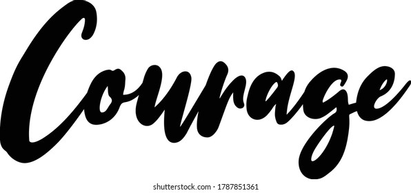 texto motivacional. Sólo una sola palabra. Tee gráfico imprimible. Dibujo de diseño para impresión. Ilustración vectorial. Colorido. Estilo de caligrafía dibujado a mano. Negro y blanco