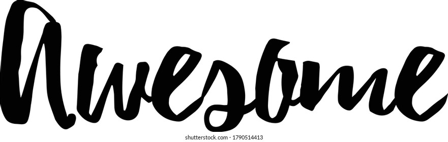 motivational  text. Only one single word. Printable graphic tee. Design doodle for print. Vector illustration. Colorful. Hand drawn calligraphy style. Black and white